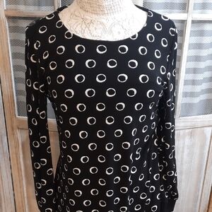 Alfani Black and White Patterned Dress Size 6